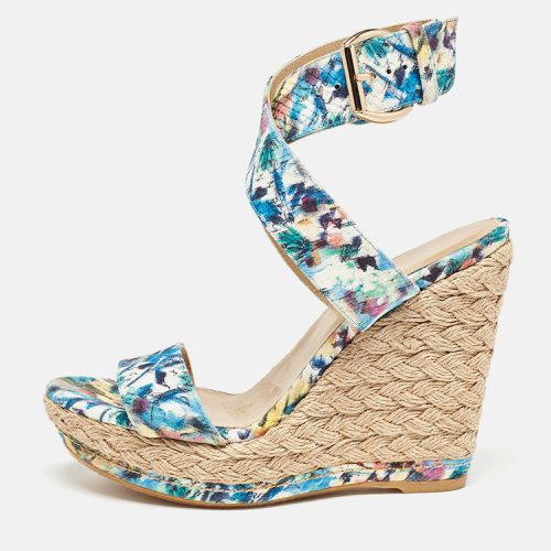 Stuart Weitzman Multicolor Python Embossed Wedge Sandals Size 37 - Stuart Weitzman - Modalova