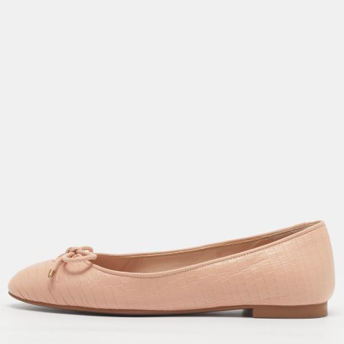 Size 35.5 Croc Embossed Leather Ballet Flats - Stuart Weitzman - Modalova
