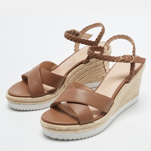 Size 39.5 Leather Wedge Sandals - Stuart Weitzman - Modalova