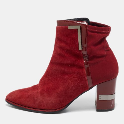 Size 37 Fabric and Suede Ankle Length Boots - Stuart Weitzman - Modalova