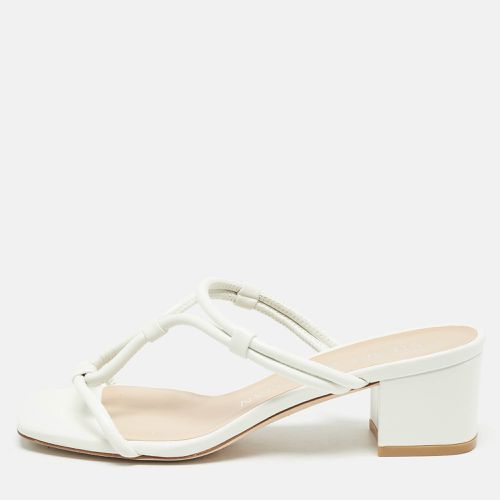 Stuart Weitzman White Leather T Strap Sandals Size 37.5 - Stuart Weitzman - Modalova