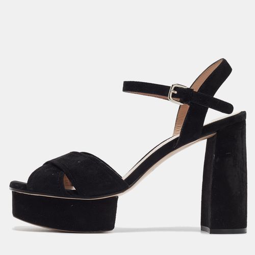 Stuart Weitzman Black Suede Ankle Strap Sandals 41.5 - Stuart Weitzman - Modalova