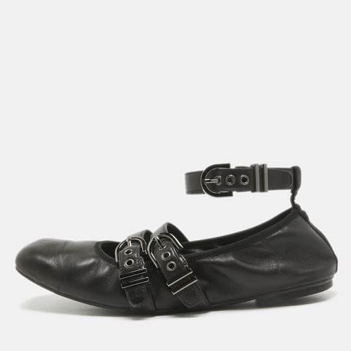 Stuart Weitzman Black Leather Bolshoi Buckle Detail Ballet Flats Size 40 - Stuart Weitzman - Modalova