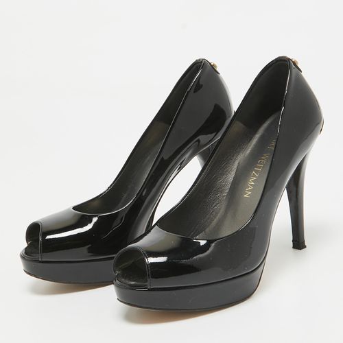 Patent Leather Peep Toe Pumps Size 36 - Stuart Weitzman - Modalova