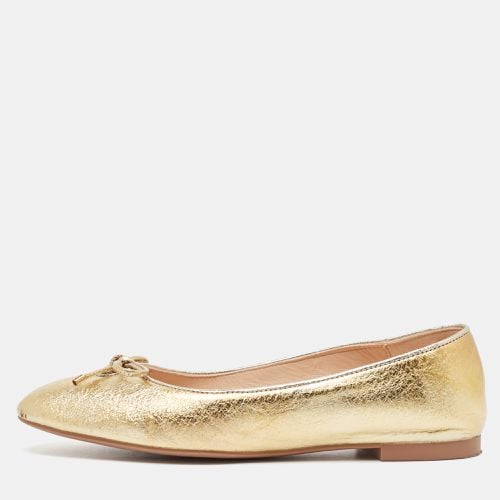 Stuart Weitzman Gold Leather Gabby Ballet Flats Size 36.5 - Stuart Weitzman - Modalova