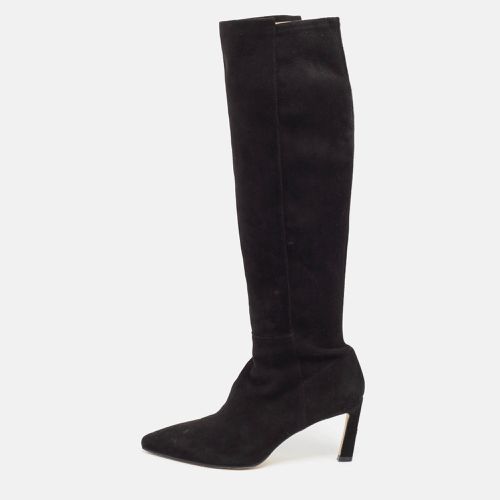 Stuart Weitzman Black Suede Knee Length Boots Size 38 - Stuart Weitzman - Modalova