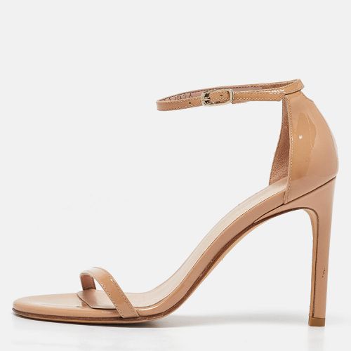 Stuart Weitzman Beige Patent Leather Ankle Strap Sandals Size 36.5 - Stuart Weitzman - Modalova