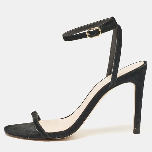 Stuart Weitzman Black Suede Ankle Strap Sandals Size 37.5 - Stuart Weitzman - Modalova