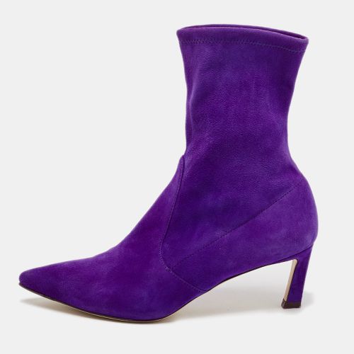 Stuart Weitzman Purple Suede Ankle Booties Size 39 - Stuart Weitzman - Modalova