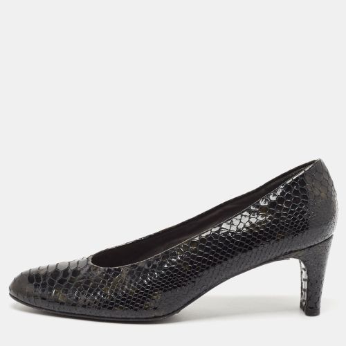 Stuart Weitzman Black Croc Embossed Patent Leather Pumps Size 41 - Stuart Weitzman - Modalova