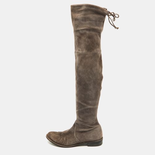 Stuart Weitzman Grey Suede Over The Knee Boots Size 37 - Stuart Weitzman - Modalova