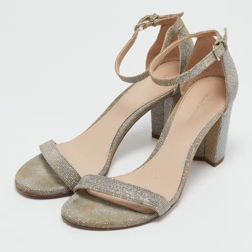 Lurex Fabric Ankle Strap Sandals Size 38.5 - Stuart Weitzman - Modalova