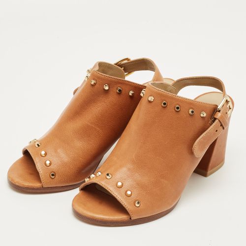 Leather Studded Slingback Sandals Size 36 - Stuart Weitzman - Modalova