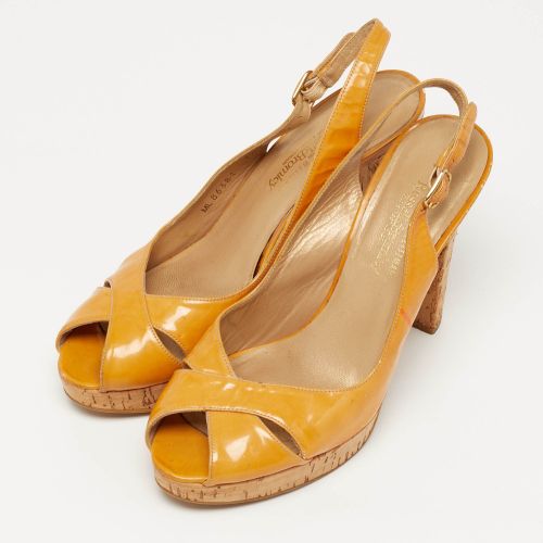 Size 38 Patent Leather Cork Platform Slingback Sandals - Stuart Weitzman - Modalova