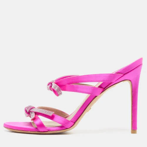 Size 38.5 Satin Slide Sandals - Stuart Weitzman - Modalova