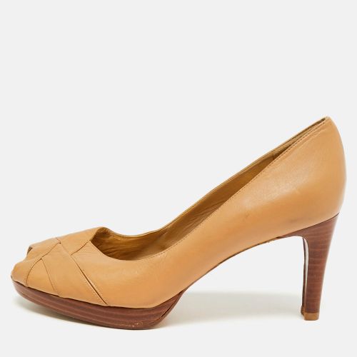 Size 39 Leather Platform Peep Toe Pumps - Stuart Weitzman - Modalova