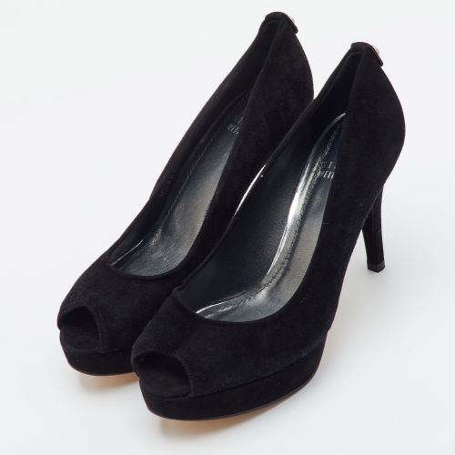 Size 37 Suede Platform Peep Toe Pumps - Stuart Weitzman - Modalova