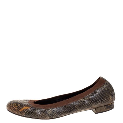 Python Embossed Ballet Flats Size 41 - Stuart Weitzman - Modalova