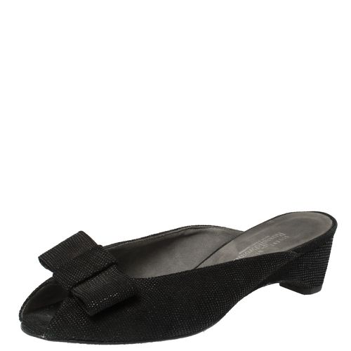 Stuart Weitzman Black Suede Slide Sandals Size 37 - Stuart Weitzman - Modalova