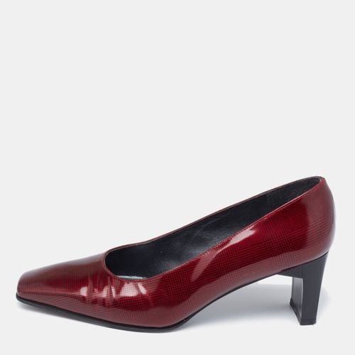 Printed Patent Leather Square Toe Pumps Size 36 - Stuart Weitzman - Modalova