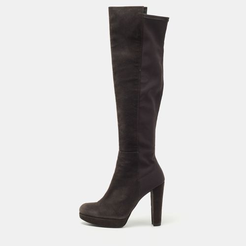 Stuart Weitzman Dark Grey Suede Knee Length Boots Size 39.5 - Stuart Weitzman - Modalova