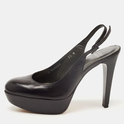 Stuart Weitzman Black Leather Platform Slingback Pumps Size 36 - Stuart Weitzman - Modalova