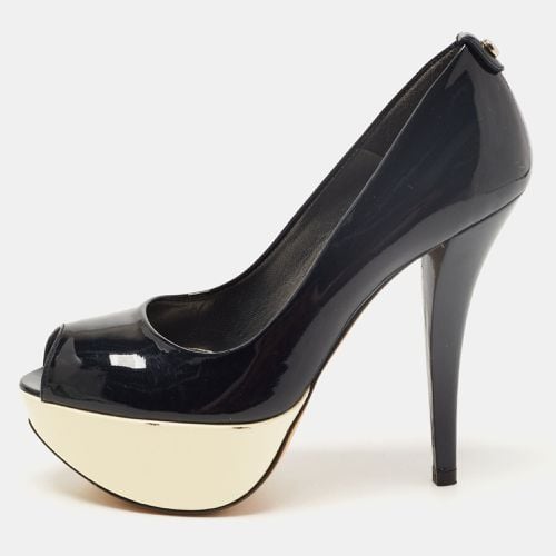 Stuart Weitzman Black Patent Leather Platform Peep Toe Pumps Size 35.5 - Stuart Weitzman - Modalova