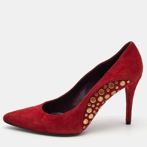 Stuart Weitzman Dark Red Suede Studded Pumps Size 37 - Stuart Weitzman - Modalova