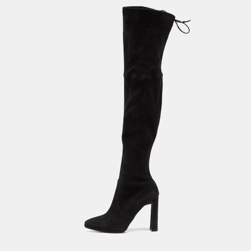 Stuart Weitzman Black Suede Over The Knee Length Boots Size 37 - Stuart Weitzman - Modalova