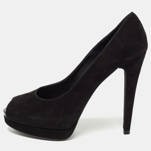 Suede Peep Toe Pumps Size 38.5 - Stuart Weitzman - Modalova