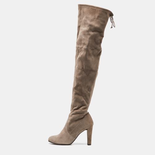 Stuart Weitzman Grey Suede Over The Knee Length Boots Size 38.5 - Stuart Weitzman - Modalova