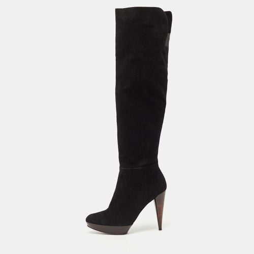 Stuart Weitzman Black Suede Ledyland Knee Length Boots Size 38.5 - Stuart Weitzman - Modalova