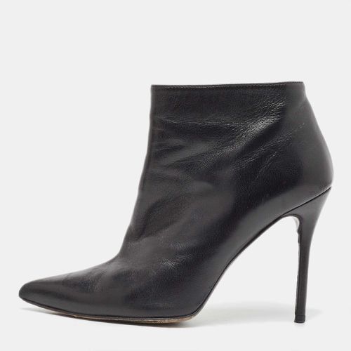 Stuart Weitzman Black Leather Ankle Length Pointed Toe Booties Size 39.5 - Stuart Weitzman - Modalova