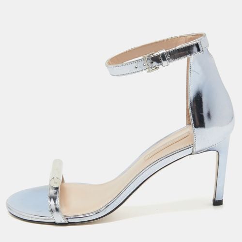 Stuart Weitzman Metallic Blue Leather Ankle Strap Sandals Size 39.5 - Stuart Weitzman - Modalova