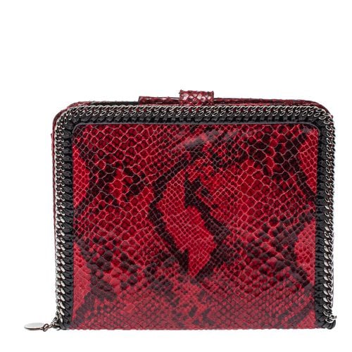 Stella McCartney Red Python Print Faux Leather Falabella iPad Holder - Stella McCartney - Modalova