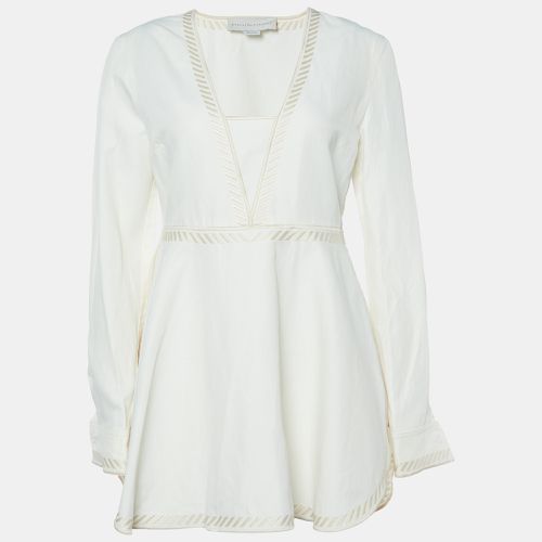 Stella McCartney Off White Embroidered Cotton Blend Tunic S - Stella McCartney - Modalova