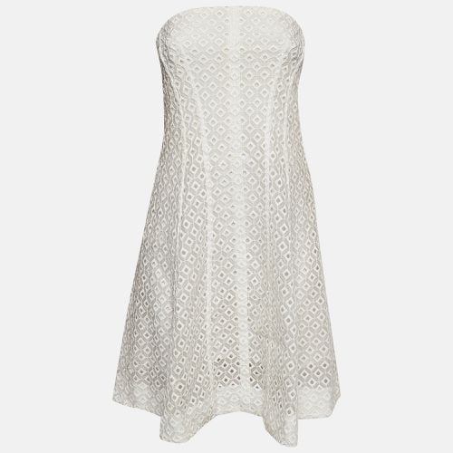 Stella McCartney White Broderie Cotton Tube Mini Dress M - Stella McCartney - Modalova