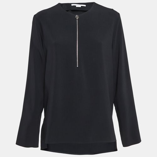 Stella McCartney Black Stretch Crepe Zipper Cady Top M - Stella McCartney - Modalova