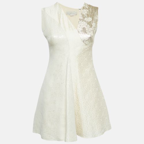 Stella McCartney Cream/Gold Lurex Silk Blend Brocade Sleeveless Mini Dress S - Stella McCartney - Modalova