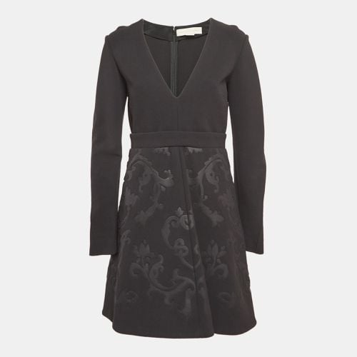 Stella McCartney Black Embossed Wool Blend Mini Dress S - Stella McCartney - Modalova