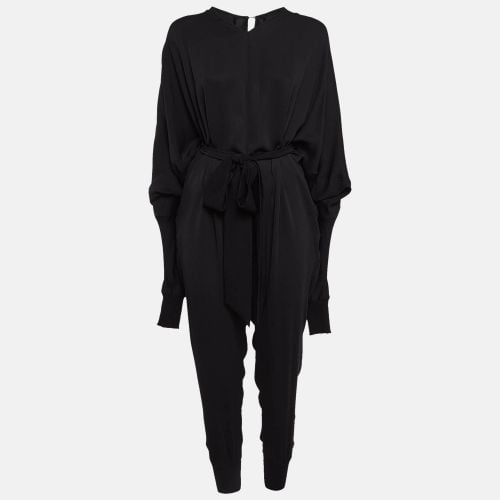 Stella McCartney Black Crepe Loose Fit Belted Jumpsuit M - Stella McCartney - Modalova