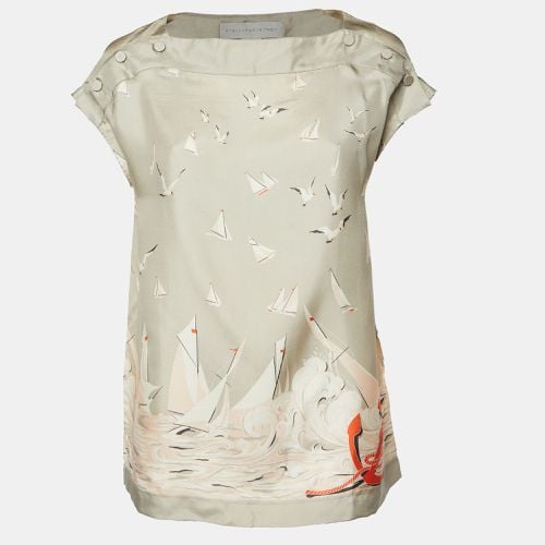 Stella McCartney Beige Printed Silk Top S - Stella McCartney - Modalova