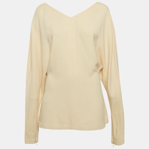 Stella McCartney Cream Crepe Dolman Sleeve Top M - Stella McCartney - Modalova