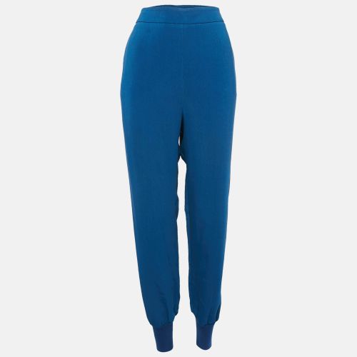 Stella McCartney Blue Crepe and Rib Knit Trim Joggers L - Stella McCartney - Modalova