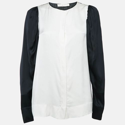 Stella McCartney Black/White Satin Silk Long Sleeve Shirt M - Stella McCartney - Modalova