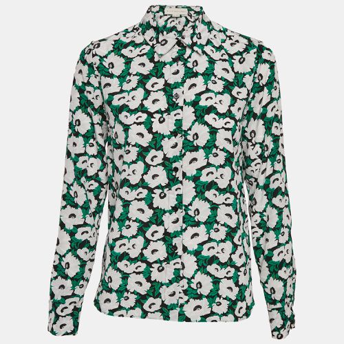 Stella McCartney Green Floral Print Silk Long Sleeve Shirt S - Stella McCartney - Modalova