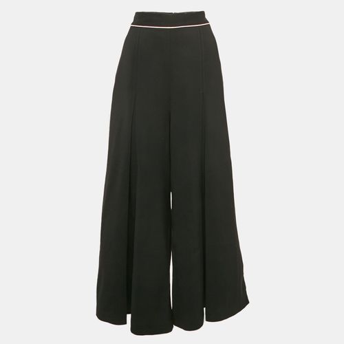 Stella McCartney Black Wool Pleated Wide Leg Pants S - Stella McCartney - Modalova