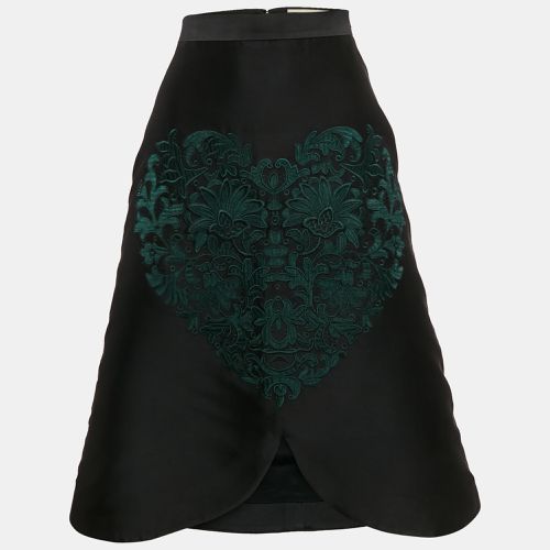 Stella McCartney Black Embroidered Silk Blend Midi Skirt S - Stella McCartney - Modalova