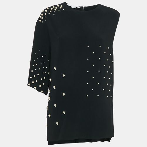 Stella McCartney Black Crepe Beaded Top L - Stella McCartney - Modalova