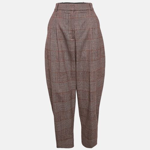 Stella McCartney Pink Houndstooth Wool Cropped Pants M - Stella McCartney - Modalova